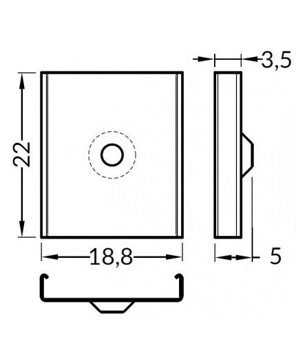 T1D, T22H, T22L, T3, TL2, TL2F, TXL2, TCW2, Mounting Bracket for LED profile T1D, T22H, T22L, T3, TL2, TL2F, TXL2, TCW2, Mounting Bracket for LED profile