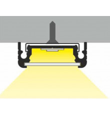 1m TL2F LED profile (anodized, black), 24mm x 9mm, set with cover 1m TL2F LED profile (anodized, black), 24mm x 9mm, set with cover