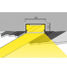 1m Alu-Ceiling Plaster-in LED profile C3L (raw ALU) with cover 1m Alu-Ceiling Plaster-in LED profile C3L (raw ALU) with cover