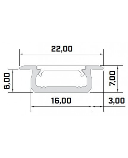 2m LED aluminium profile KL1, painted, white, set with diffuser 2m LED aluminium profile KL1, painted, white, set with diffuser