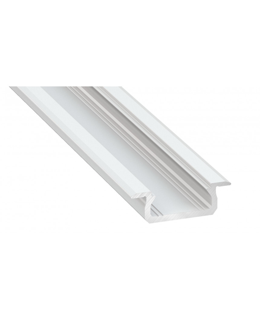 Aftertech® Aluminiumprofil Für LED-Streifen – 2 M, 17x8 Mm, Inkl. Abdeckung & Montagezubehör