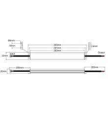 24Vdc Triac dimmable slim LED driver 100W, IP66, ELED-100-24T-SLP 24Vdc Triac dimmable slim LED driver 100W, IP66, ELED-100-24T-SLP