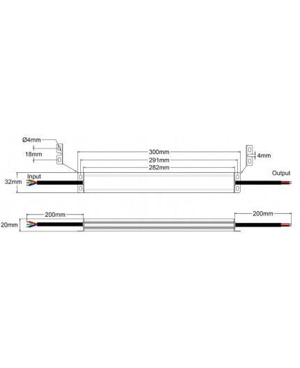 24Vdc Triac dimmable slim LED driver 100W, IP66, ELED-100-24T-SLP 24Vdc Triac dimmable slim LED driver 100W, IP66, ELED-100-24T-SLP