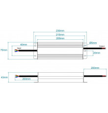 100W Mains to 12Vdc Triac dimmable LED driver, IP66 ELED-100P-12T 100W Mains to 12Vdc Triac dimmable LED driver, IP66 ELED-100P-12T