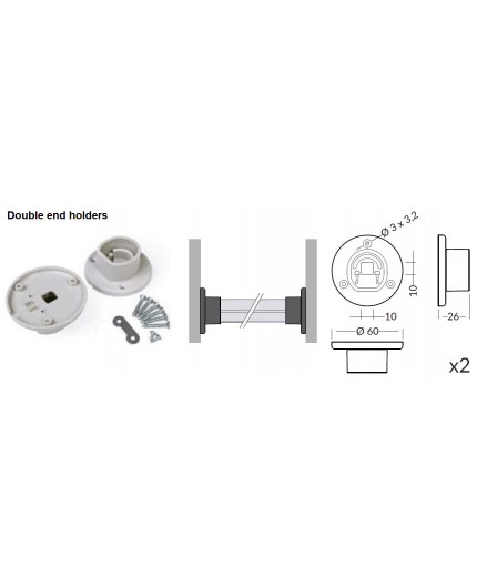 1m W1 Oval Wardrobe Clothes Hanging Rail LED Aluminium Silver Anodised 1m W1 Oval Wardrobe Clothes Hanging Rail LED Aluminium Silver Anodised