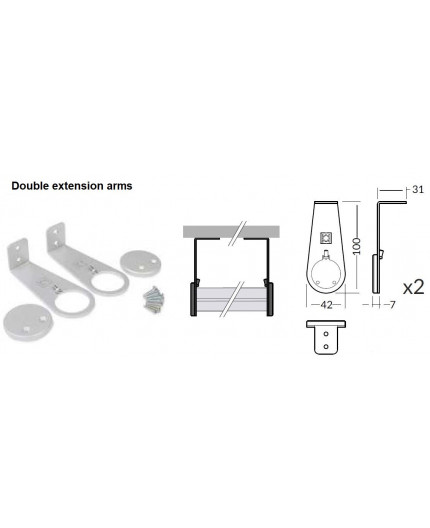 1m W1 Oval Wardrobe Clothes Hanging Rail LED Aluminium Silver Anodised 1m W1 Oval Wardrobe Clothes Hanging Rail LED Aluminium Silver Anodised