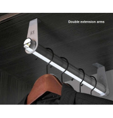 W1 Extra double extension arm / end holder for Oval Wardrobe Clothes Hanging Rail W1 Extra double extension arm / end holder for Oval Wardrobe Clothes Hanging Rail