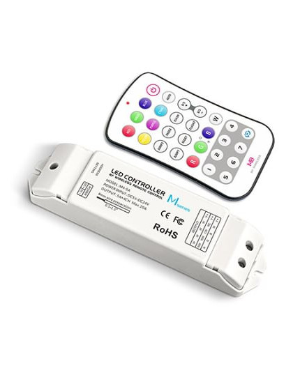 Single zone RGBW LED strips Controller With RF Receiver Ltech, M8+M4-5A Single zone RGBW LED strips Controller With RF Receiver Ltech, M8+M4-5A