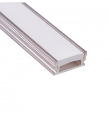 P5 LED profile 3m recessed extrusion, raw aluminium, special diffuser