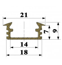 P1 LED recessed profile, 1m, painted aluminium, white, with diffuser P1 LED recessed profile, 1m, painted aluminium, white, with diffuser