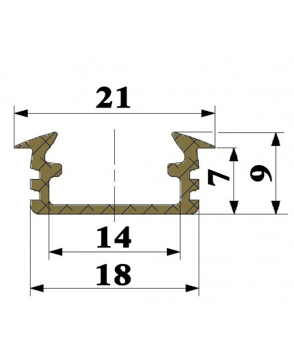 P1 recessed LED profile 2.5m, painted aluminium, white, with diffuser P1 recessed LED profile 2.5m, painted aluminium, white, with diffuser