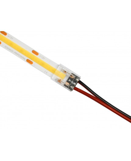 2 Pin Tape to Tape Bridge Connector for 8mm IP20 Single Colour COB/SMD, 150mm wires 2 Pin Tape to Tape Bridge Connector for 8mm IP20 Single Colour COB/SMD, 150mm wires