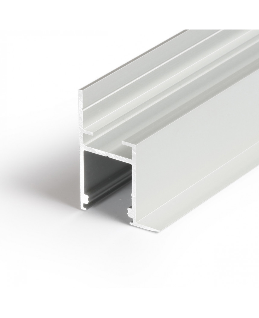 Sample of Alu-Ceiling LED profile C1 (anodized, silver) for ...