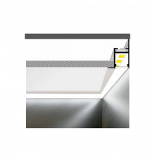 3m Alu-Ceiling LED profile C1 (raw alu) with diffuser for plasterboard, wall and ceiling wash 3m Alu-Ceiling LED profile C1 (raw alu) with diffuser for plasterboard, wall and ceiling wash