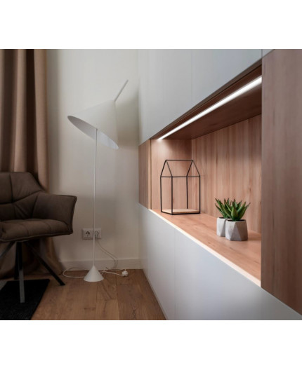 1m recessed T1D LED profile (anodized, silver), set with cover 1m recessed T1D LED profile (anodized, silver), set with cover