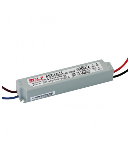 12W 12Vdc Single Output Switching LED Power Supply, GL Power TÜV 12W 12Vdc Single Output Switching LED Power Supply, GL Power TÜV