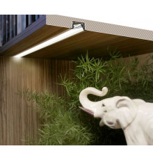 1m recessed T1D LED profile (painted, white), set with cover 1m recessed T1D LED profile (painted, white), set with cover