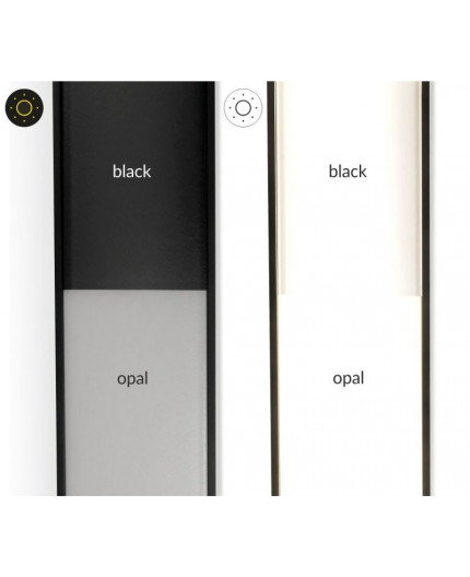 1m recessed T1D LED profile (anodized, black), set with cover 1m recessed T1D LED profile (anodized, black), set with cover