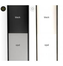 2m recessed T1D LED profile (anodized, black), set with cover 2m recessed T1D LED profile (anodized, black), set with cover