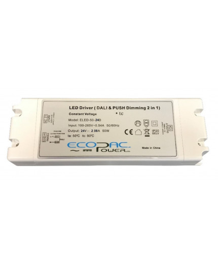 24Vdc 50W DALI dimmable LED driver, ELED-50-24D 24Vdc 50W DALI dimmable LED driver, ELED-50-24D