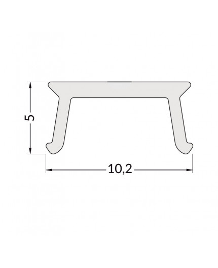 C3T 2m extra opal diffuser / cover for LED profile C3T 2m extra opal diffuser / cover for LED profile