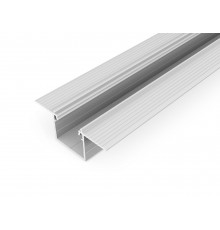 1m Plaster-in LED profile C3M (raw ALU) for plaster boards with cover