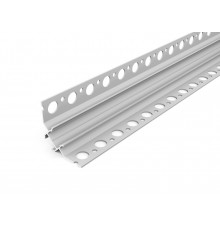 1m U90-Tile LED profile (anodized, silver), set with cover