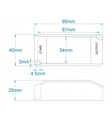 12Vdc 15W Triac dimmable (leading edge) LED driver, ELED-15-12T 12Vdc 15W Triac dimmable (leading edge) LED driver, ELED-15-12T