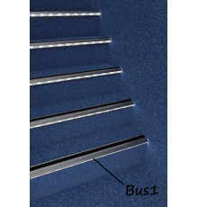 1.5m LED profile step light extrusion Bus1, anodized aluminium, silver 1.5m LED profile step light extrusion Bus1, anodized aluminium, silver