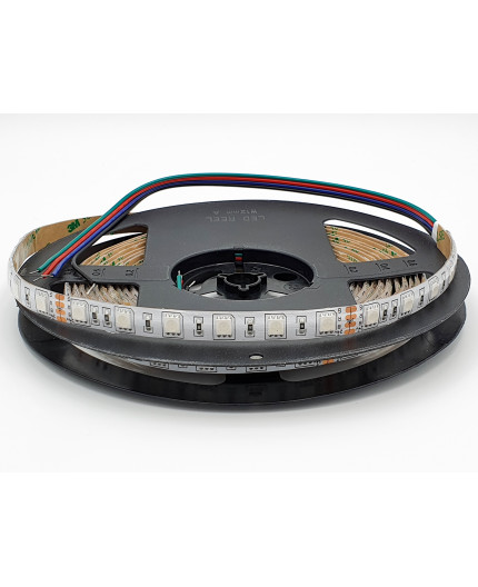 12VDC LED tape, RGB, 14.4W/m, 60LED/m, IP54, 5m (72W, 300 LED) SMD5050