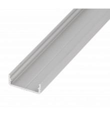 1m T22L LED profile (anodized, silver), 18mm x 8mm, set with cover