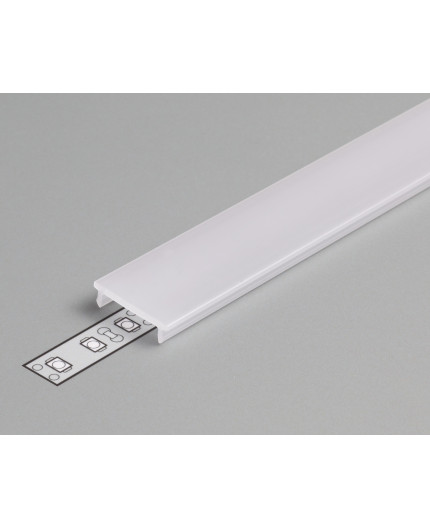 1m T22L LED profile (anodized, silver), 18mm x 8mm, set with cover 1m T22L LED profile (anodized, silver), 18mm x 8mm, set with cover