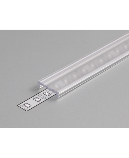 1m T22H LED profile (anodized, silver), 18mm x 18mm, set with cover 1m T22H LED profile (anodized, silver), 18mm x 18mm, set with cover