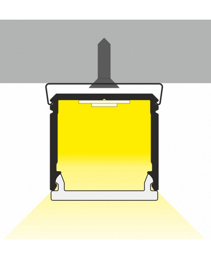 1m T22H LED profile (anodized, silver), 18mm x 18mm, set with cover 1m T22H LED profile (anodized, silver), 18mm x 18mm, set with cover