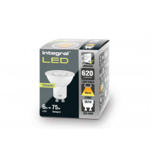 GU10, 5.7w, 600lm, 2700K, Dimmable 36 beam CRI 80 Integral GU10, 5.7w, 600lm, 2700K, Dimmable 36 beam CRI 80 Integral