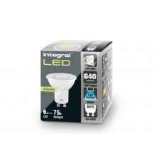 GU10, 5.7w, 660lm, 6500K, Dimmable 36 beam CRI 80 Integral GU10, 5.7w, 660lm, 6500K, Dimmable 36 beam CRI 80 Integral