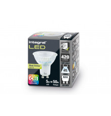 GU10, 5w, 400lm, 4000k, Dimmable 36 beam CRI 95 Integral GU10, 5w, 400lm, 4000k, Dimmable 36 beam CRI 95 Integral