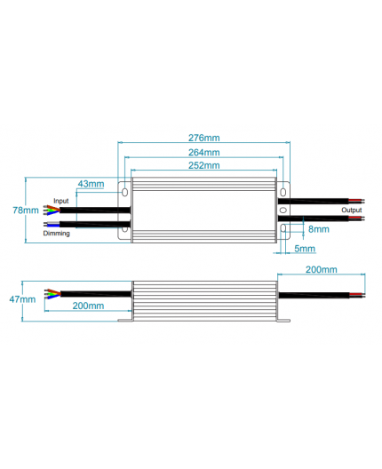 24Vdc 300W DALI dimmable LED driver, active PFC, ELED-300-24D 24Vdc 300W DALI dimmable LED driver, active PFC, ELED-300-24D