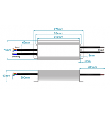 12Vdc 300W DALI dimmable LED driver, active PFC, ELED-300-12D 12Vdc 300W DALI dimmable LED driver, active PFC, ELED-300-12D