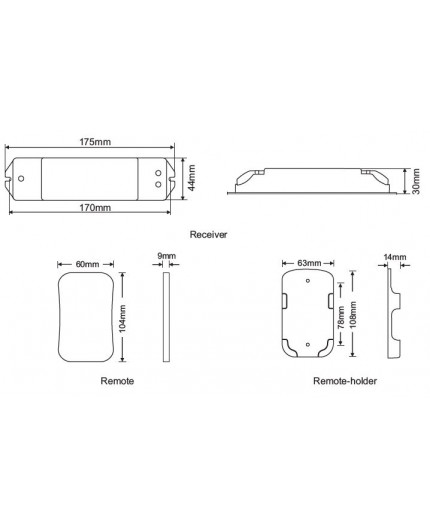 M3+M4-5A Single zone RGB LED strips Controller With RF Receiver Ltech M3+M4-5A Single zone RGB LED strips Controller With RF Receiver Ltech