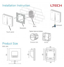 Single zone E1 dimming LED strips touch Panel / Controller Ltech Single zone E1 dimming LED strips touch Panel / Controller Ltech