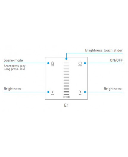 Single / multi zone E1 dimming LED strips touch Panel / Controller Ltech Single / multi zone E1 dimming LED strips touch Panel / Controller Ltech