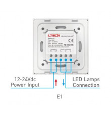 Single zone E1 dimming LED strips touch Panel / Controller Ltech Single zone E1 dimming LED strips touch Panel / Controller Ltech