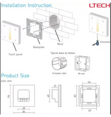 Single / multi zone E2 CCT LED strips touch Panel / Controller Ltech Single / multi zone E2 CCT LED strips touch Panel / Controller Ltech