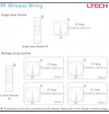 Single / multi zone E2 CCT LED strips touch Panel / Controller Ltech Single / multi zone E2 CCT LED strips touch Panel / Controller Ltech