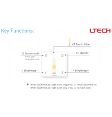 Single / multi zone E2 CCT LED strips touch Panel / Controller Ltech Single / multi zone E2 CCT LED strips touch Panel / Controller Ltech