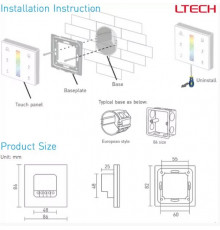 Single / multi zone E3 RGB LED strips touch Panel / Controller Ltech Single / multi zone E3 RGB LED strips touch Panel / Controller Ltech