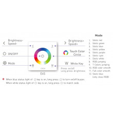 Single zone E4S RGBW LED strips touch Panel / Controller Ltech Single zone E4S RGBW LED strips touch Panel / Controller Ltech