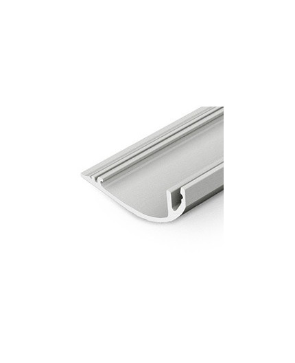 1m silver anodized WAY1 LED aluminium profile for passageways, opal cover 1m silver anodized WAY1 LED aluminium profile for passageways, opal cover