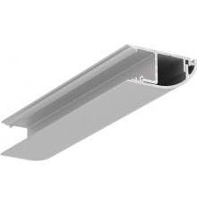 1m silver anodized WAY1 LED aluminium profile for passageways, opal cover 1m silver anodized WAY1 LED aluminium profile for passageways, opal cover